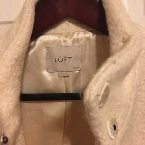 Loft white funnel coat